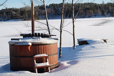 hot tub snow